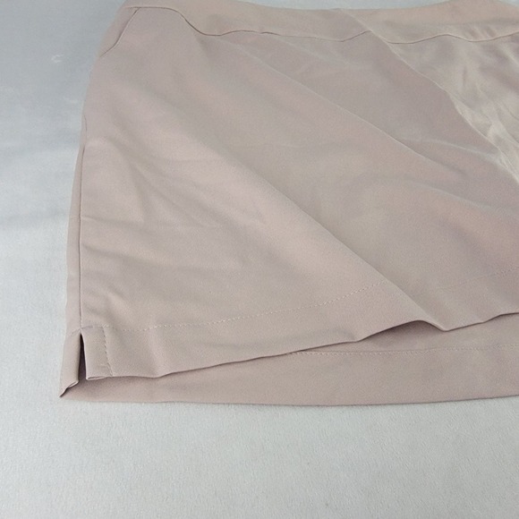 Adidas Golf Skort XL Solid Neutral Skirt Tennis Wicking Pockets Beige Sporty NWT - Picture 2 of 10